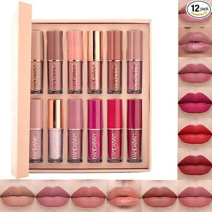 Velvet Matte Liquid Lipstick Set – 12 Shades