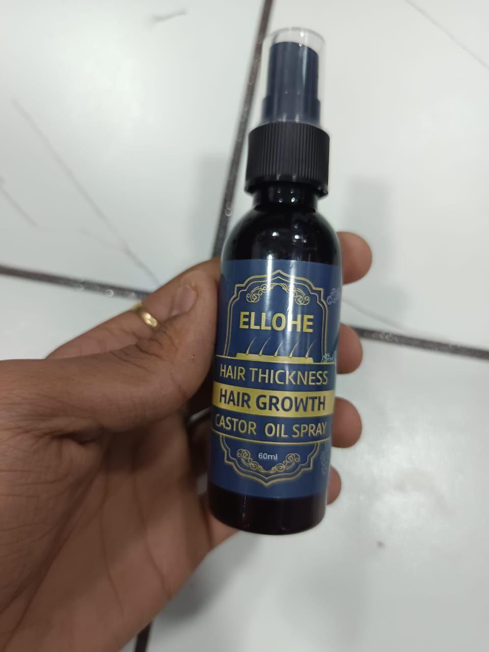 ELLOHE Hair Thickness Hair Growth Castor Oil Spray 60ml Pack of 1